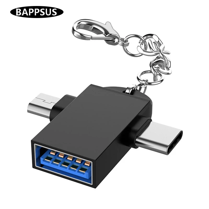 2 In 1 USB 3.0 OTG Adapter Female To Micro USB Male and USB C Male Connector on The Go Aluminum Alloy Converter Xiaomi Samsung
2 In 1 USB 3.0 OTG Adapter Female To Micro USB Male and USB C Male Connector on The Go Aluminum Alloy Converter Xiaomi Samsung