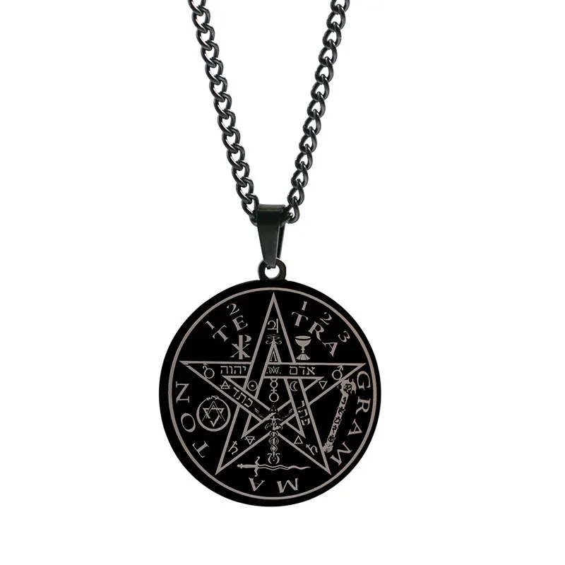 Stainless Steel Pentacle Star Pendant Necklace Magic Talisman Mens Solomon Pentacle Symbol Necklace Fashion Jewelry Gift
Stainless Steel Pentacle Star Pendant Necklace Magic Talisman Mens Solomon Pentacle Symbol Necklace Fashion Jewelry Gift