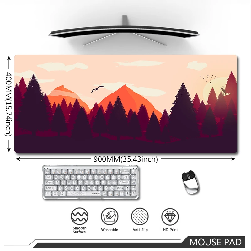 Deep Forest Firewatch Mouse Pad Large Art Mousepad Laptop Gamer Computer Desktop Mousemats Anti-slip Rubber Table Pads 900x400mm
Deep Forest Firewatch Mouse Pad Large Art Mousepad Laptop Gamer Computer Desktop Mousemats Anti-slip Rubber Table Pads 900x400mm