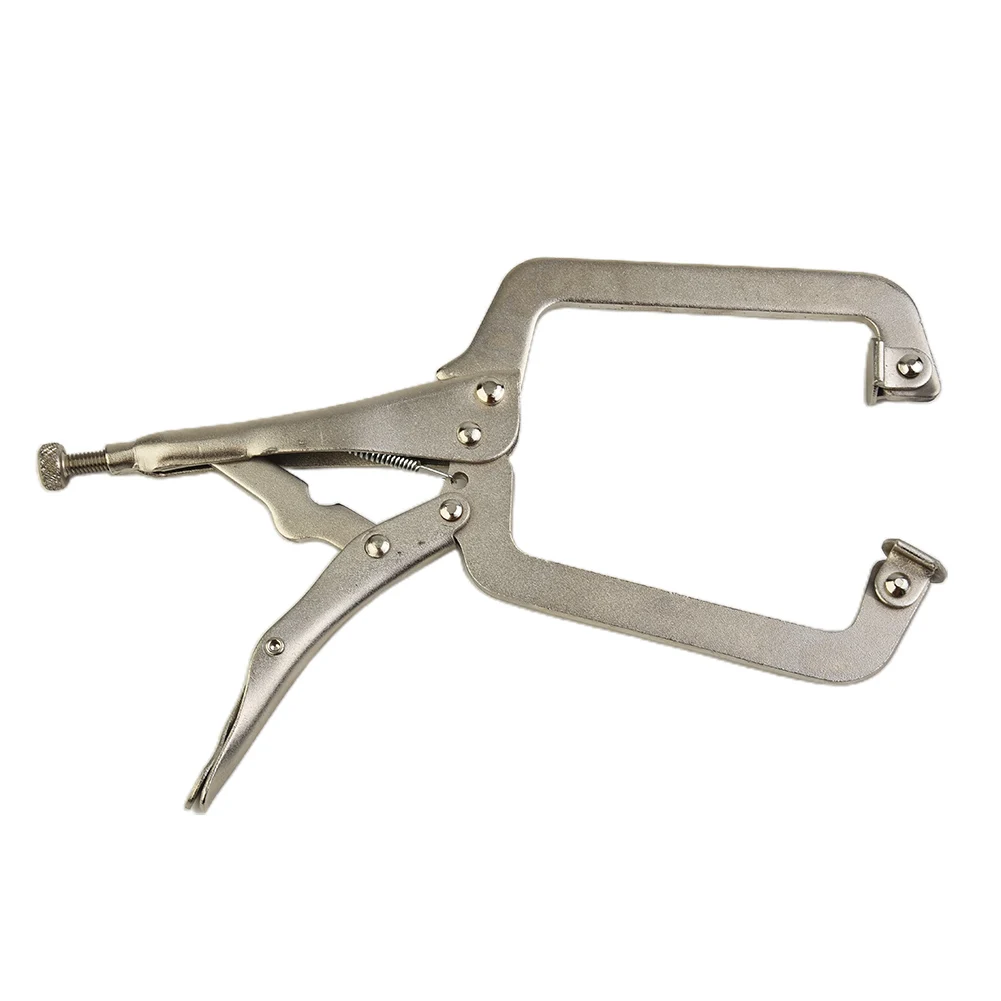9 Inch Deep Carbon Steel C Type Welding Clamp Locking Pliers Round Wooden Locator Adjustable Swivel Pad Vise Jaw
9 Inch Deep Carbon Steel C Type Welding Clamp Locking Pliers Round Wooden Locator Adjustable Swivel Pad Vise Jaw