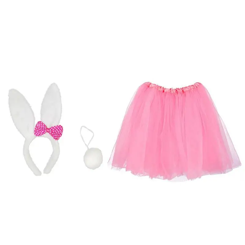 

Bunny Ears Cute Easter Rabbit Costume For Kids Halloween Easter Dress Up Cosplay Accessories Set Size Fits All Ages & Genders