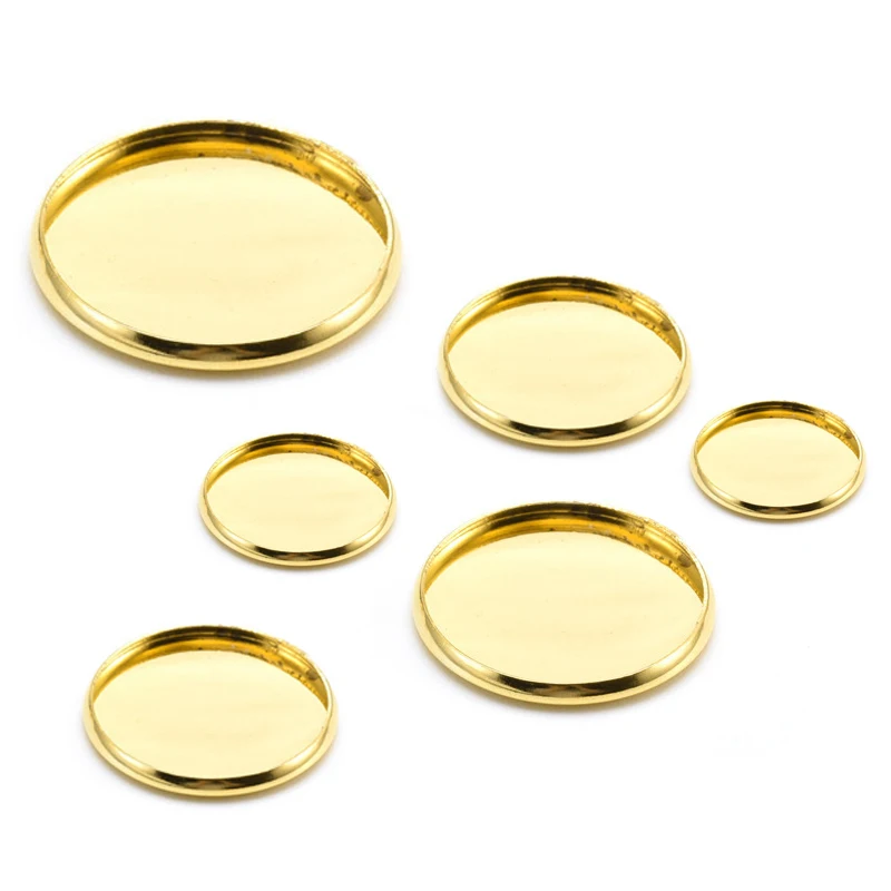 750pcs Golded Stainless Steel Bases fitting 10-25mm Round Cabochon Tray Blank Cameo Setting for Jewelry Making DIY Accessories
750pcs Golded Stainless Steel Bases fitting 10-25mm Round Cabochon Tray Blank Cameo Setting for Jewelry Making DIY Accessories