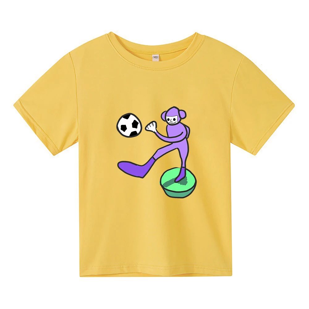 

Графитовые рубашки Game Rhythm Heaven, летняя футболка из 100% хлопка с коротким рукавом для мальчиков и девочек, детские футболки с круглым вырезом, повседневные футболки