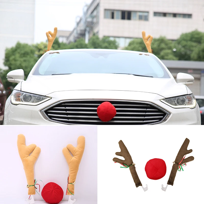 Car Vehicle Reindeer Antlers Red Nose Christmas Decoration Kit Bumper Roof Ornament Gifts For Friend Car Xmas Decor Plush
Car Vehicle Reindeer Antlers Red Nose Christmas Decoration Kit Bumper Roof Ornament Gifts For Friend Car Xmas Decor Plush