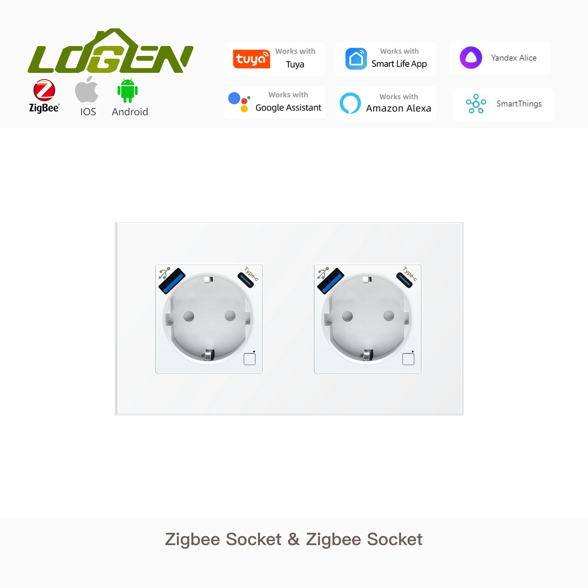 LOUYSGEN Умные двойные/тройные розетки Zigbee 220В 
LOUYSGEN Умные двойные/тройные розетки Zigbee 220В