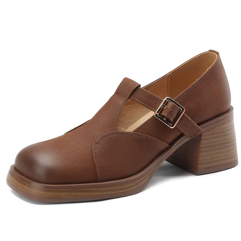 Dilalula Spring Summer Women Pumps T-Strap High Quality Genuine Leather Thick Heels Shoes Woman Retro Style Office Ladies
Dilalula Spring Summer Women Pumps T-Strap High Quality Genuine Leather Thick Heels Shoes Woman Retro Style Office Ladies