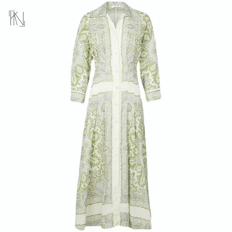 Printed Long-sleeved A-line Skirt for RUANDAI 2022 Summer New Bohemian Style Loose and Soft Single-breasted Midi Skirt Women
Printed Long-sleeved A-line Skirt for RUANDAI 2022 Summer New Bohemian Style Loose and Soft Single-breasted Midi Skirt Women