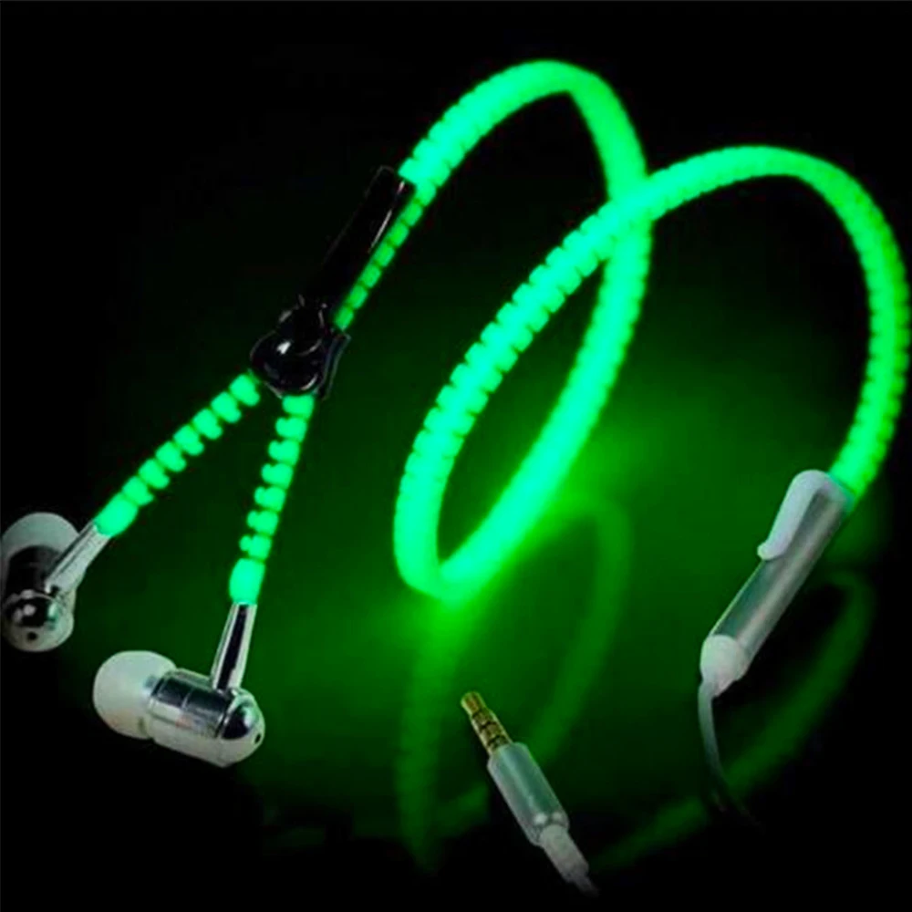 Oortelefoon Lichtgevende Licht Metalen Rits Hoofdtelefoon Oordopjes Glow In The Dark Headset Voor Samsung Xiaomi MP3 Met Mic
Oortelefoon Lichtgevende Licht Metalen Rits Hoofdtelefoon Oordopjes Glow In The Dark Headset Voor Samsung Xiaomi MP3 Met Mic