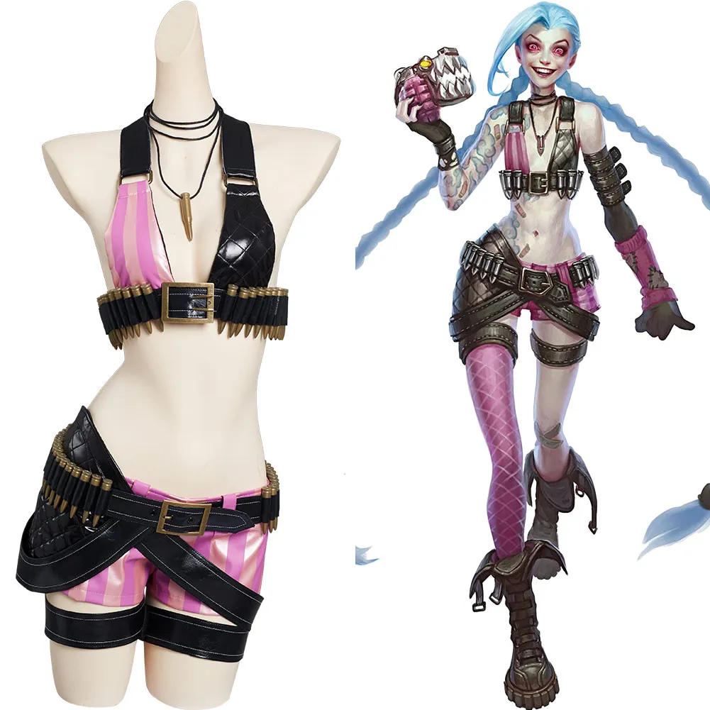 LOL Jinx Cosplay Costume Uniform Outfits Clothing Halloween Carnival Suit LOL Jinx Cosplay Uniform For Girls
LOL Jinx Cosplay Costume Uniform Outfits Clothing Halloween Carnival Suit LOL Jinx Cosplay Uniform For Girls