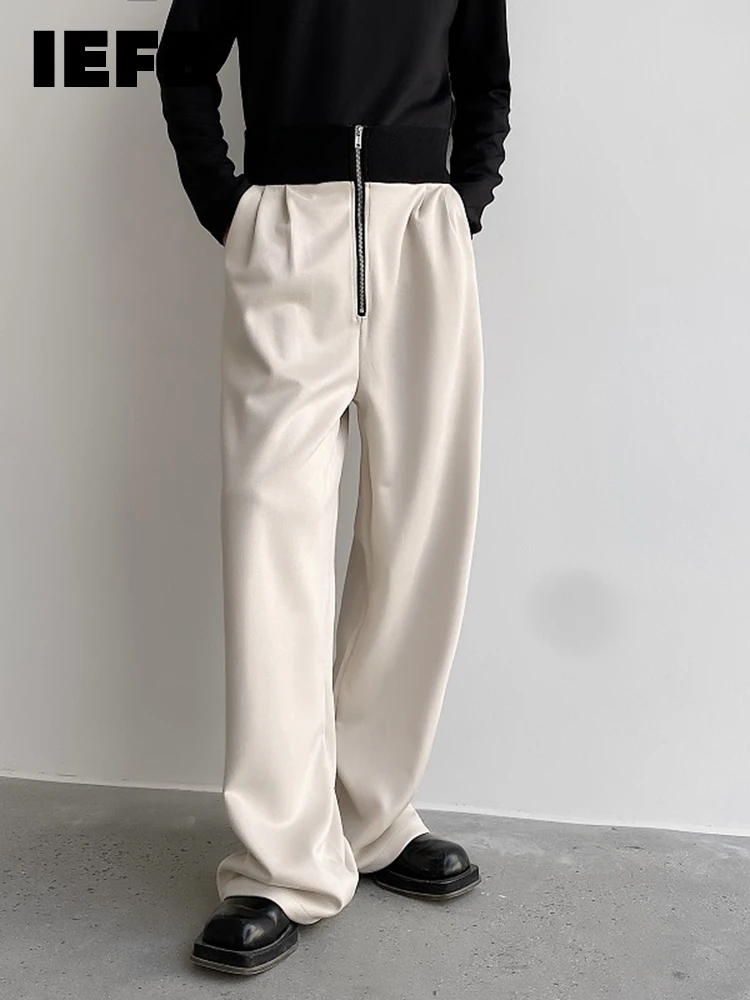 IEFB Men Pants Autumn Winter Thickened Deerskin Velvet Wide Leg Straight Trousers Fashion Zipper High Waist Design Solid Color
IEFB Men Pants Autumn Winter Thickened Deerskin Velvet Wide Leg Straight Trousers Fashion Zipper High Waist Design Solid Color