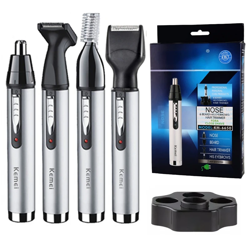 Origina 4in1 rechargeable nose ear hair trimmer for men grooming kit electric eyebrow beard trimer micro nose and ears trimmer 
Origina 4in1 rechargeable nose ear hair trimmer for men grooming kit electric eyebrow beard trimer micro nose and ears trimmer