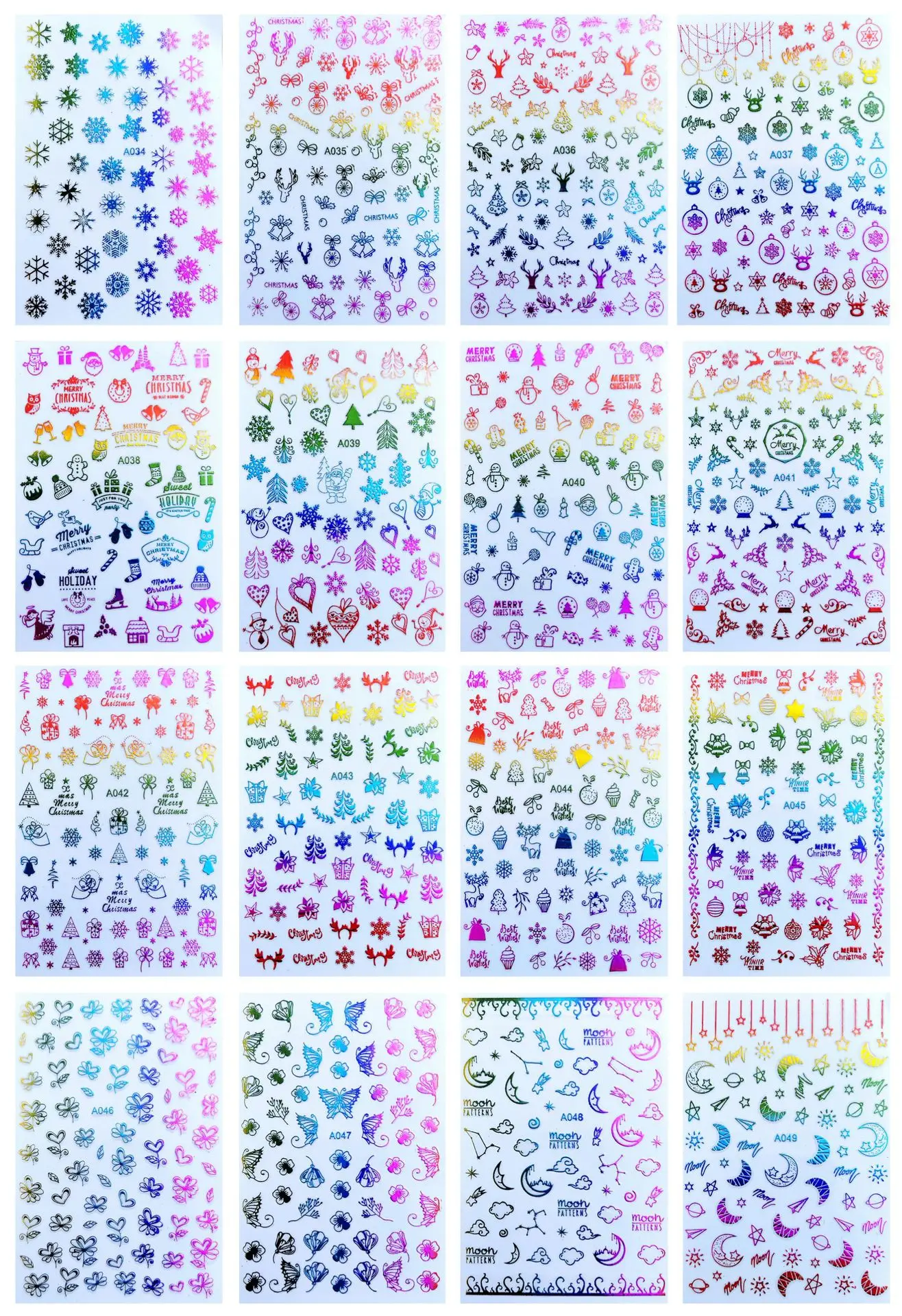 Shipping Today 5pcs rainbow Christmas reindeer snowflake Nail Stickers Designs Gummed Nail Art Stickers Decals Art Decorations
Shipping Today 5pcs rainbow Christmas reindeer snowflake Nail Stickers Designs Gummed Nail Art Stickers Decals Art Decorations