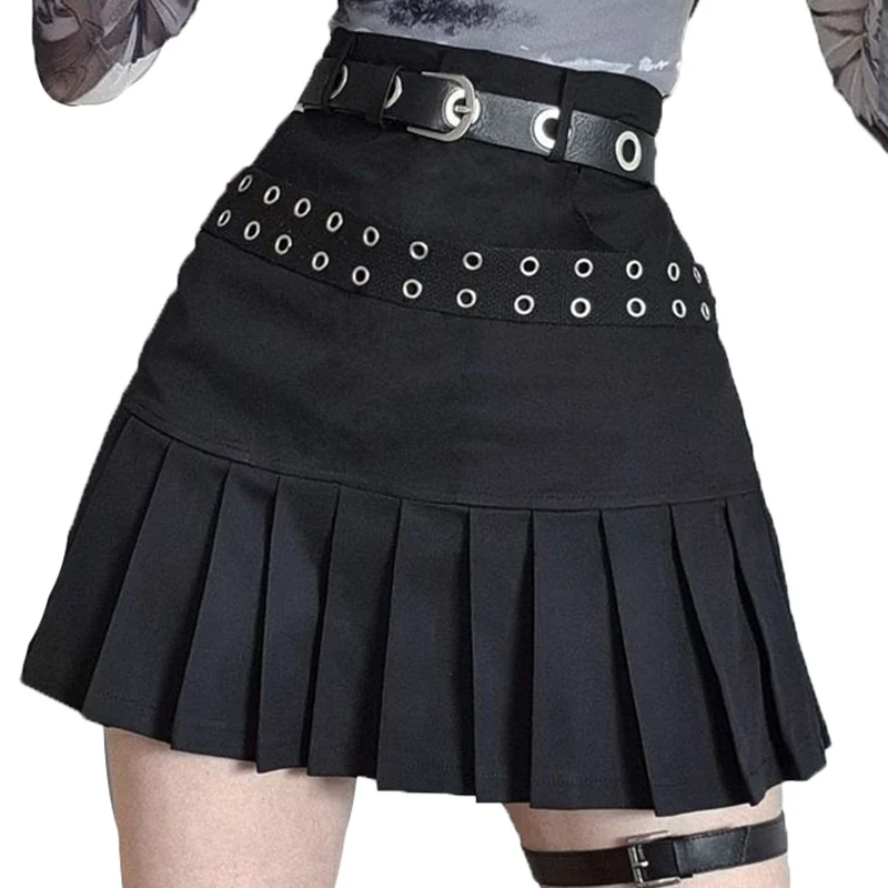 2022 Pleated Girls Gothic Skirts Summer Harajuku Punk Style Emo Alt Solid Mini Skater Women Asymmetrical High Waist Black Skirts
2022 Pleated Girls Gothic Skirts Summer Harajuku Punk Style Emo Alt Solid Mini Skater Women Asymmetrical High Waist Black Skirts