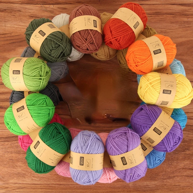 3pcs 50g/ball Acrylic yarn group acrylic yarn four strands of coarse wool hand diy knitting slippers doll crochet wool
3pcs 50g/ball Acrylic yarn group acrylic yarn four strands of coarse wool hand diy knitting slippers doll crochet wool