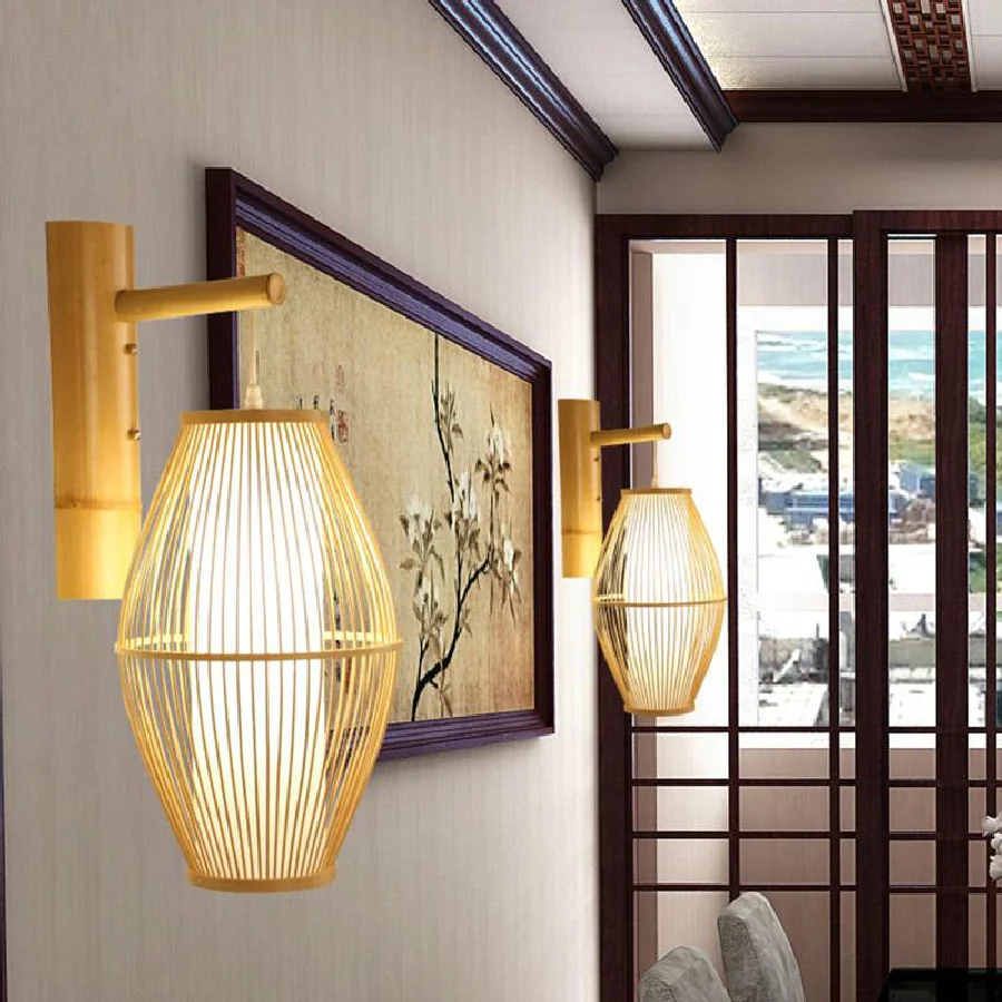 Japanese Wall lamp for Living room Bedroom Tea Shop wooden wall lights Bamboo Wicker Rattan Lantern Lampshade oriental wall lamp
Japanese Wall lamp for Living room Bedroom Tea Shop wooden wall lights Bamboo Wicker Rattan Lantern Lampshade oriental wall lamp