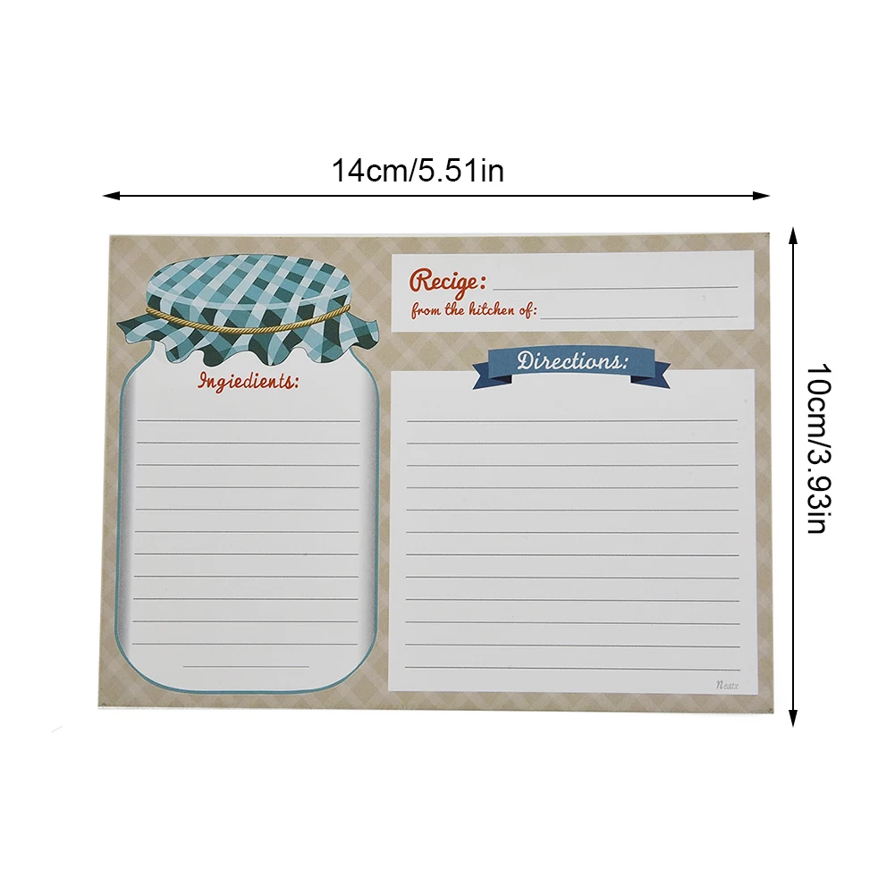 25PCS Kitchen Recipe Cards Double Sided Blank Cards Paper Stationery For Home Kitchen DIY Recipe Book Cooking Note Cards
25PCS Kitchen Recipe Cards Double Sided Blank Cards Paper Stationery For Home Kitchen DIY Recipe Book Cooking Note Cards