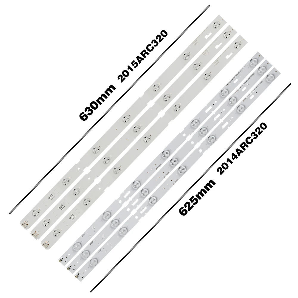 3PCS 7LED 625mm LED backlight strip for 2015ARC320 2014ARC320 3228 B07 32CLE6525BG 32VLE6520-BH LM41-00100A 00175A AL32LBM410
3PCS 7LED 625mm LED backlight strip for 2015ARC320 2014ARC320 3228 B07 32CLE6525BG 32VLE6520-BH LM41-00100A 00175A AL32LBM410