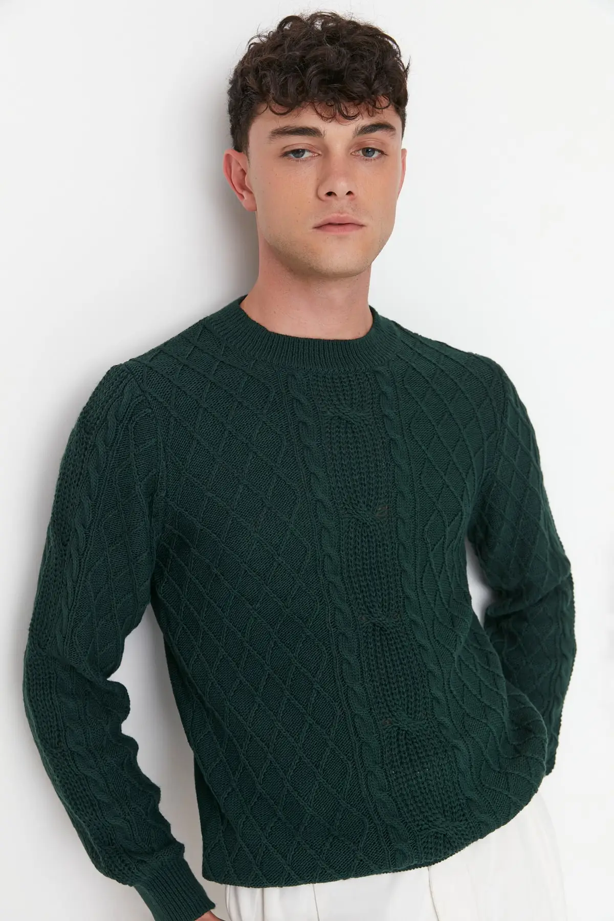 Men's Slim Fit cycling collar hair knit detailed Knitwear sweater TMNAW23KZ00003
Men's Slim Fit cycling collar hair knit detailed Knitwear sweater TMNAW23KZ00003