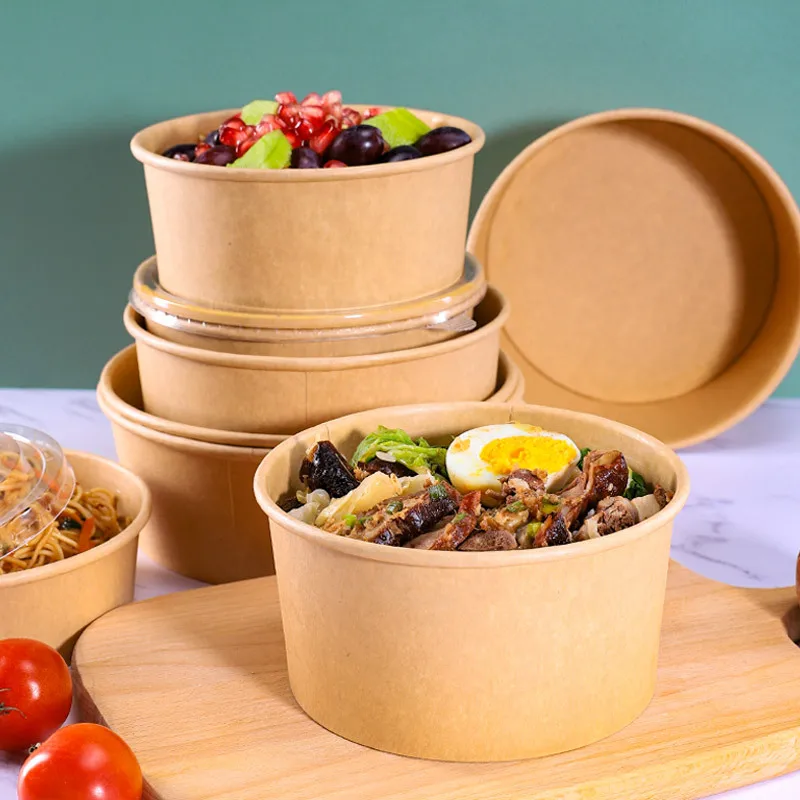 Customized Logo Fast Food Containers Salad Box Soup Bowl Round Box Takeaway Disposable Food Packaging With Paper Lid And PP Lid
Customized Logo Fast Food Containers Salad Box Soup Bowl Round Box Takeaway Disposable Food Packaging With Paper Lid And PP Lid