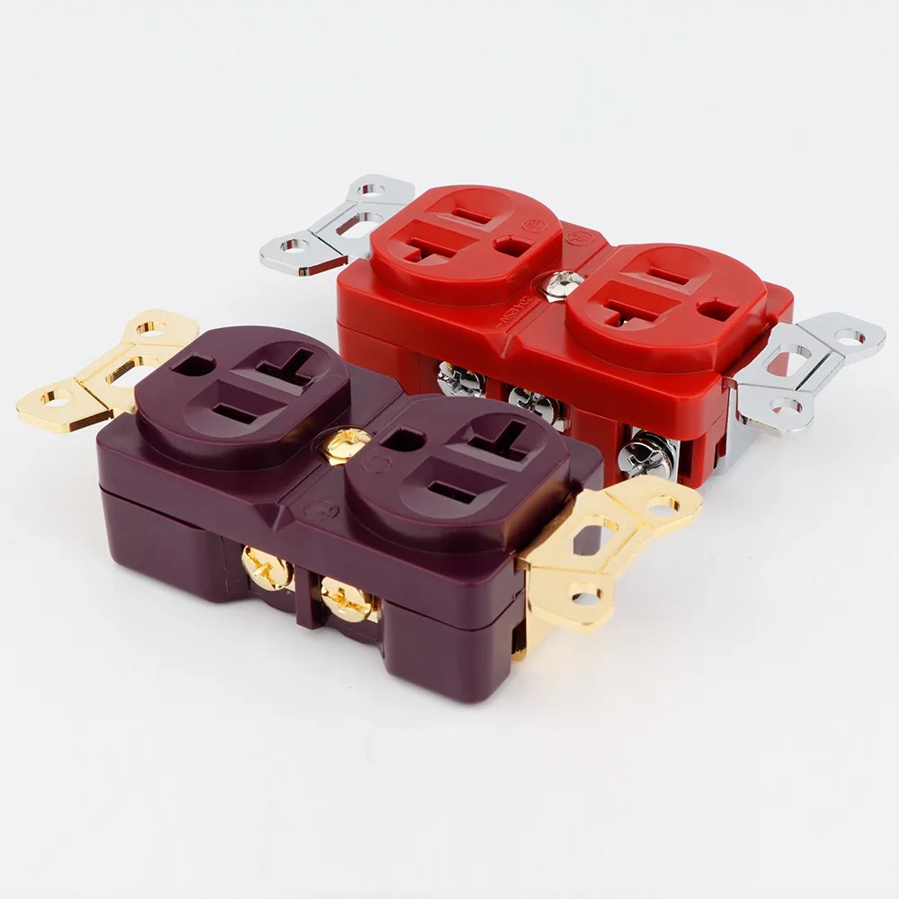 New VM02G 100% Pure Red Copper High Grade US Receptacle HIFI AC Power US Socket Receptacle
New VM02G 100% Pure Red Copper High Grade US Receptacle HIFI AC Power US Socket Receptacle