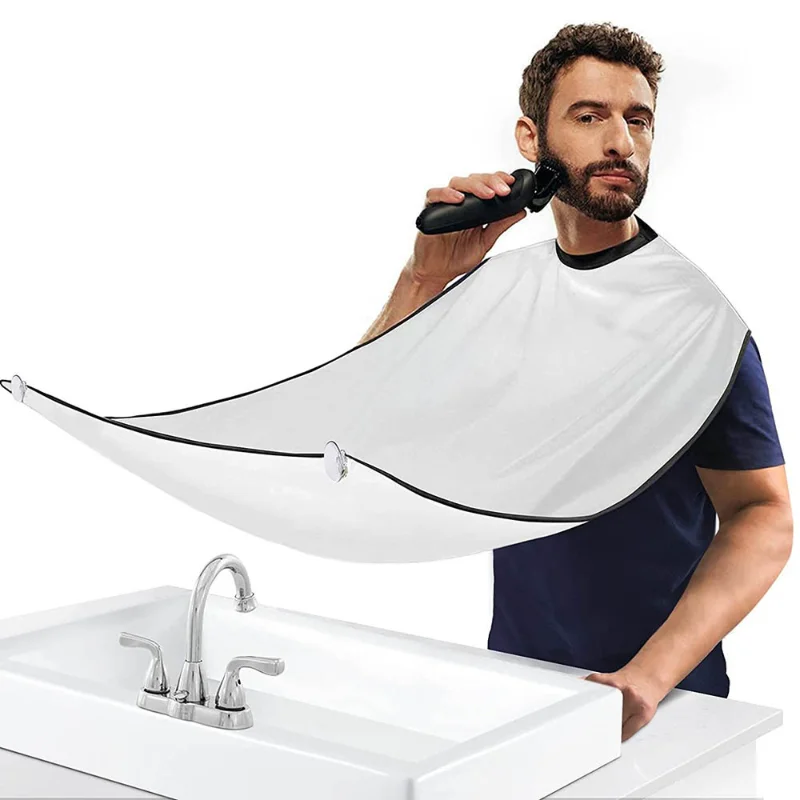

120*78 CM Beard and Mustache shaving apron Cape Bib for Shave with Suction Cups Attach to Mirror Hairdressing Removal Tools