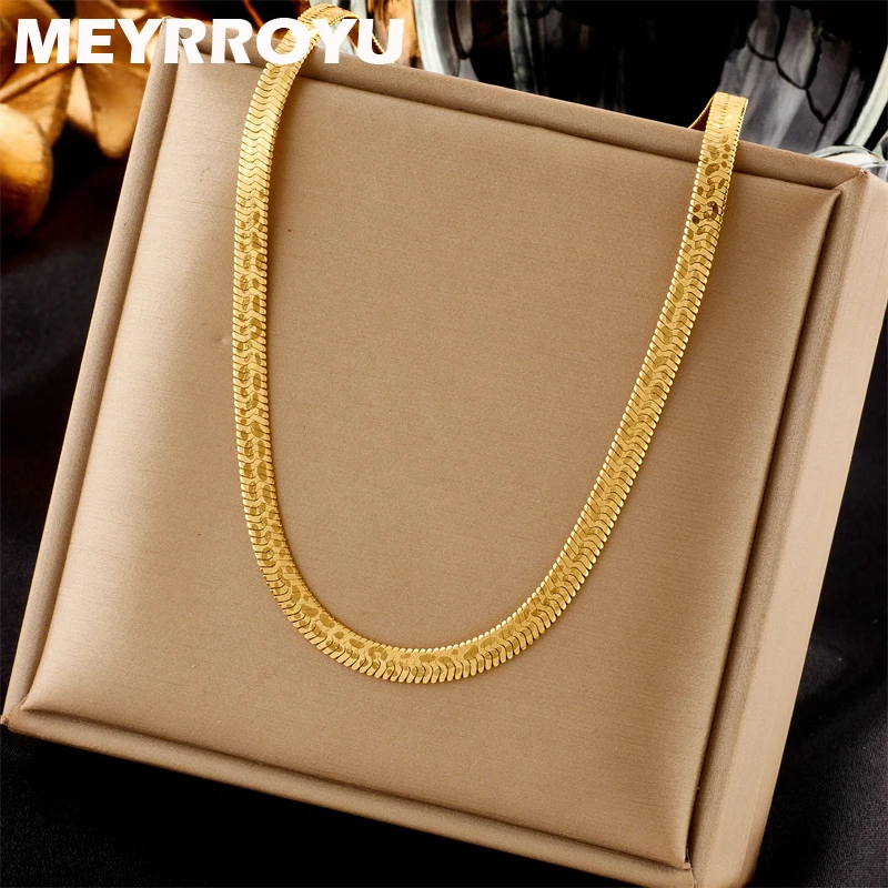 MEYRROYU 316L Stainless Steel New Leopard Print Snake Chain Collar Choker Necklace For Women Party Gift Bijoux Charm Jewelry
MEYRROYU 316L Stainless Steel New Leopard Print Snake Chain Collar Choker Necklace For Women Party Gift Bijoux Charm Jewelry