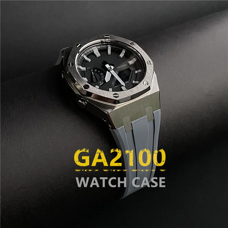 High Quality Modified Replace Stainless Steel Watch case Strap Oak For Casio G Shock Ga2100 GA2110 Watch Band Belt MOD parts 
High Quality Modified Replace Stainless Steel Watch case Strap Oak For Casio G Shock Ga2100 GA2110 Watch Band Belt MOD parts
