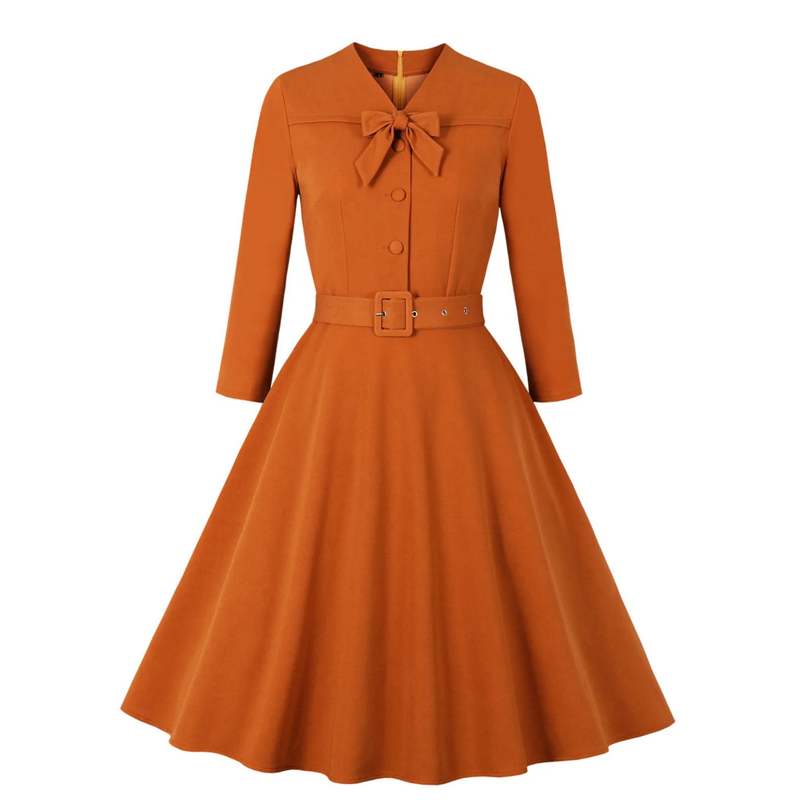 ISHOWTIENDA Women's Dress Bow-Knot Swing Vintage Party Long Sleeve V Neck Fashion Solid Belt Elegant Autumn Dress
ISHOWTIENDA Women's Dress Bow-Knot Swing Vintage Party Long Sleeve V Neck Fashion Solid Belt Elegant Autumn Dress