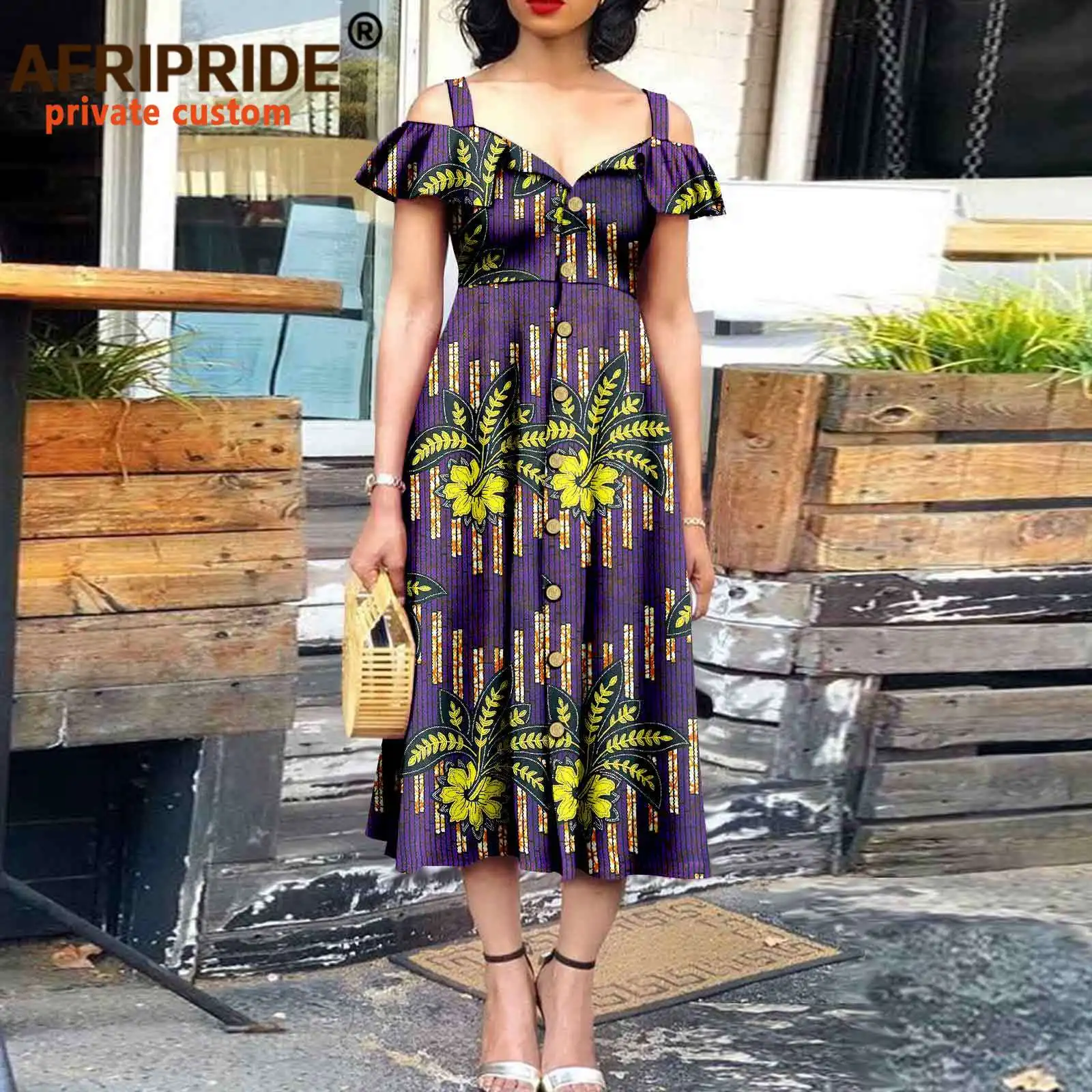 Африканские платья Afripride для женщин, летнее платье-спагетти до середины икры с цветочным принтом Анкары, хлопковый материал A2225022
Африканские платья Afripride для женщин, летнее платье-спагетти до середины икры с цветочным принтом Анкары, хлопковый материал A2225022