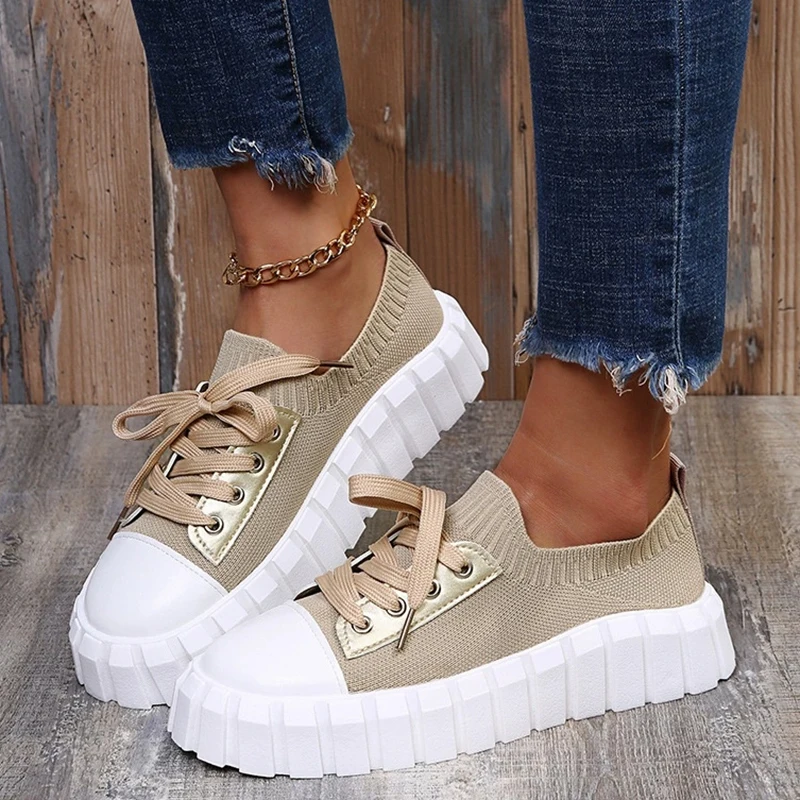 Women Chunky Sneakers Plus Size 43 Spring Stretch Fabric Platform Casual Shoes Woman Fashion Breathable Walking Shoes 36-43
Women Chunky Sneakers Plus Size 43 Spring Stretch Fabric Platform Casual Shoes Woman Fashion Breathable Walking Shoes 36-43