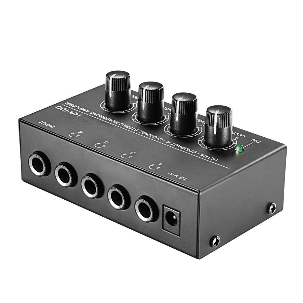 4 Channels Mini Headphone Amplifier HA400 Ultra-Compact Stereo Audio Amplifier With Power Adapter 10MHz Earphone Amp for Music
4 Channels Mini Headphone Amplifier HA400 Ultra-Compact Stereo Audio Amplifier With Power Adapter 10MHz Earphone Amp for Music