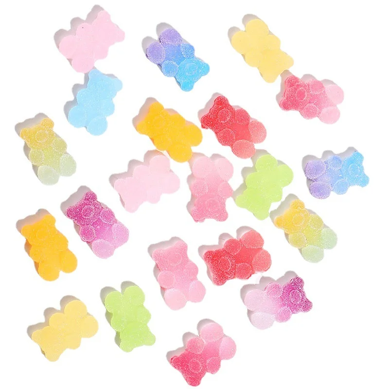 20pcs Cute Candy Color Bear Nail Art Decoration Cartoon Gummy Bear Kawaii Nail Charms Glitter Acrylic Design Manicure Accessoire
20pcs Cute Candy Color Bear Nail Art Decoration Cartoon Gummy Bear Kawaii Nail Charms Glitter Acrylic Design Manicure Accessoire