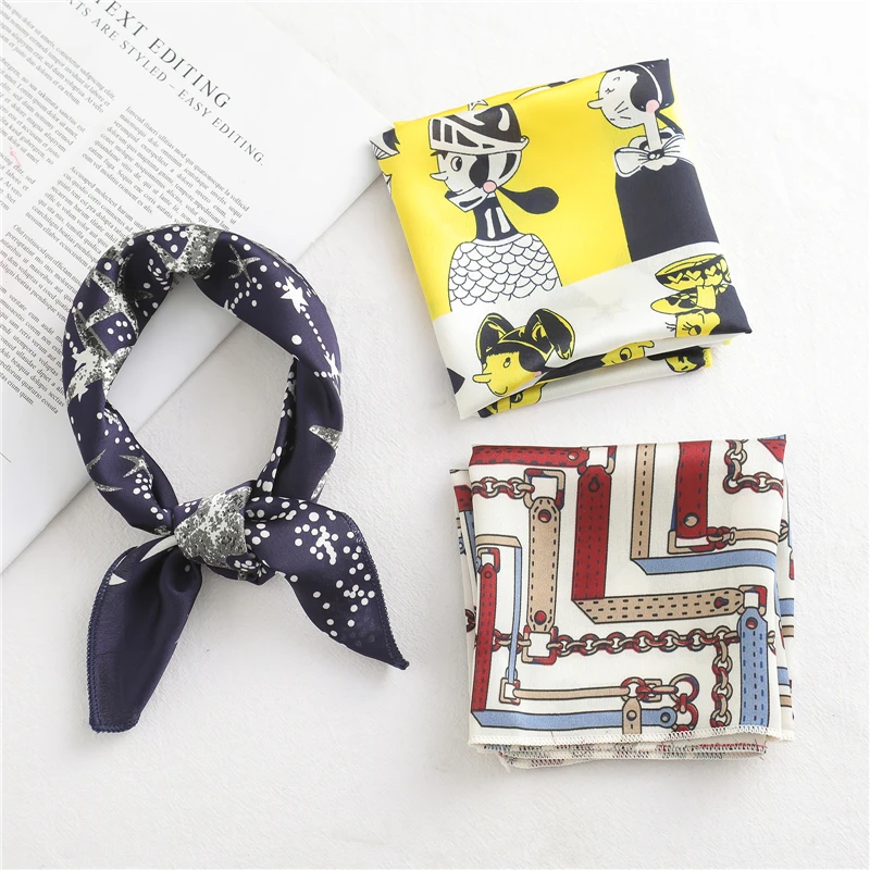 50*50 CM Small Square Silk Scarf for Women Business Neck Head Scarfs Ladies Foulard Hair Band Tie Female Print Handkerchief
50*50 CM Small Square Silk Scarf for Women Business Neck Head Scarfs Ladies Foulard Hair Band Tie Female Print Handkerchief