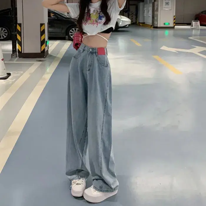 Vintage Cargo Jeans Women's 2023 Spring Y2k Streetwear Loose High Waisted Pants Straight Wide Leg Denim Women's Trousers E707
Vintage Cargo Jeans Women's 2023 Spring Y2k Streetwear Loose High Waisted Pants Straight Wide Leg Denim Women's Trousers E707