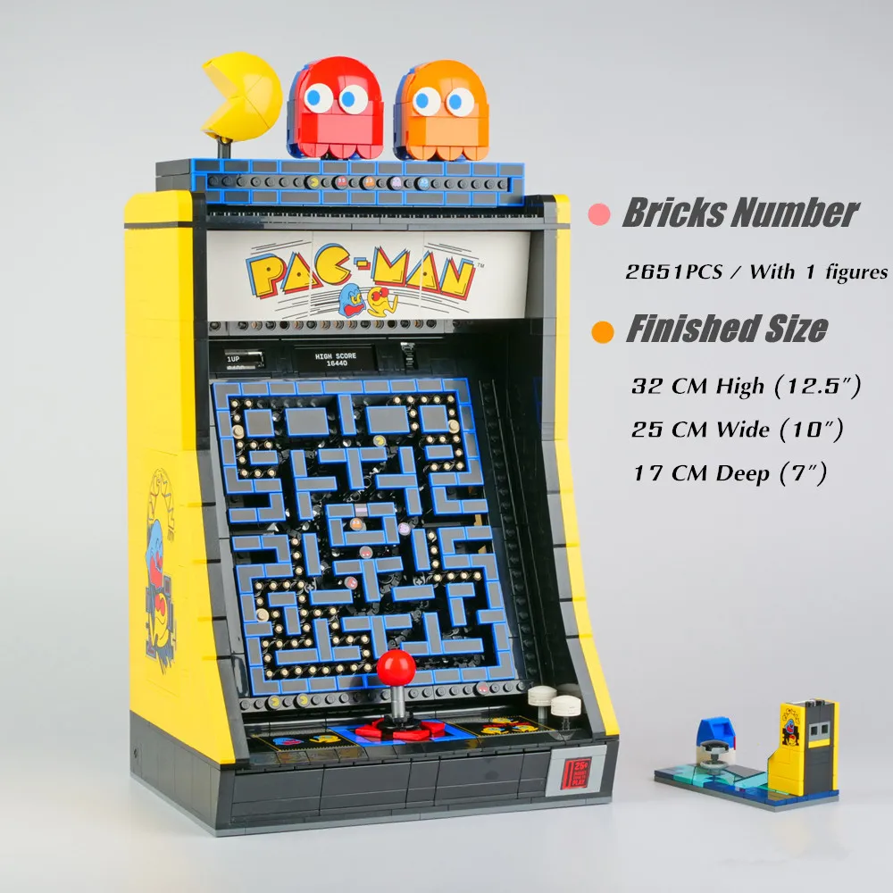 

NEW 2651pcs Creative Pac Arcade Cabinet Compatible ICONS 10323 Building Blocks Assembly Bricks Toy for Children Christmas Gifts