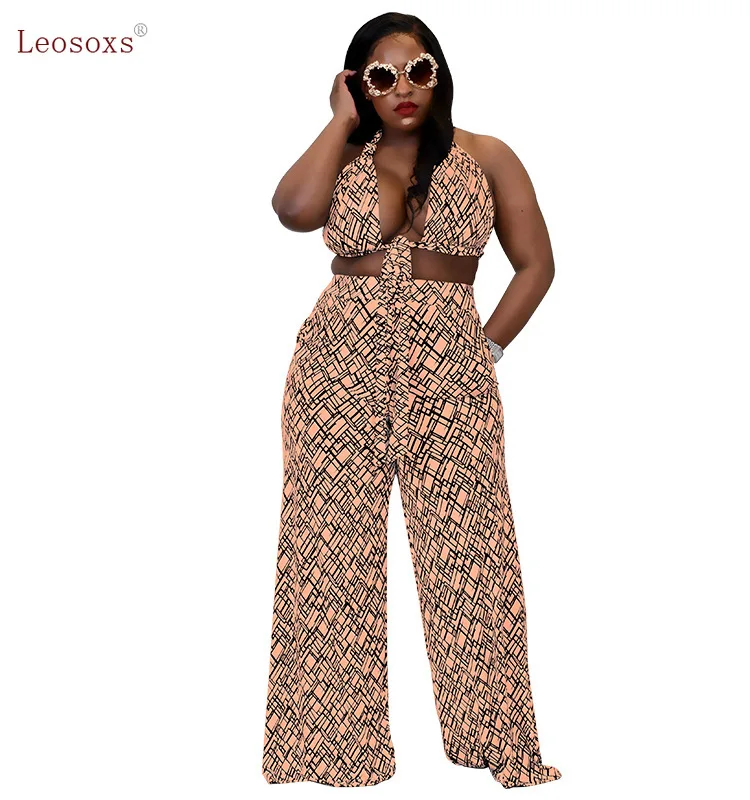 2022 Sexy Plus Size Sets 2 Piece Outfits Bra Bandage and Wide Leg Pants Elegant Stretch Matching Suit Wholesale Dropshipping
2022 Sexy Plus Size Sets 2 Piece Outfits Bra Bandage and Wide Leg Pants Elegant Stretch Matching Suit Wholesale Dropshipping