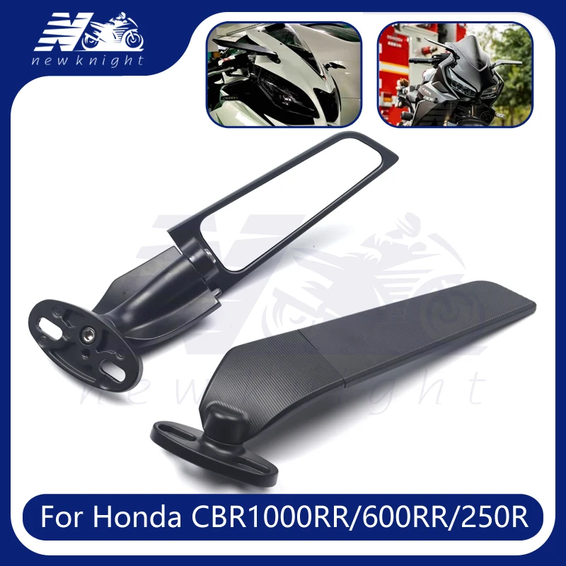 

For Honda CBR1000RR CBR600RR CBR 250R 300R 400RR 500R Motorcycle Mirrors Modified Wind Wing Adjustable Rotating Rearview Mirror