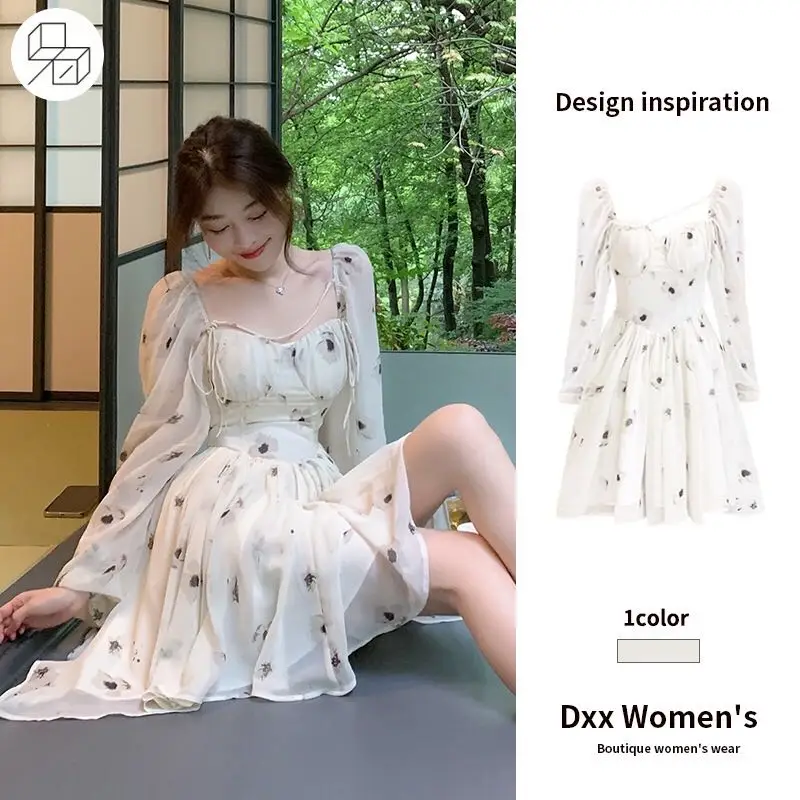 2023 Spring Summer White Fairy Floral Dress Women Sexy Print Boho Party Mini Dress Female Fashion Casual Long Sleeves Dresses 
2023 Spring Summer White Fairy Floral Dress Women Sexy Print Boho Party Mini Dress Female Fashion Casual Long Sleeves Dresses