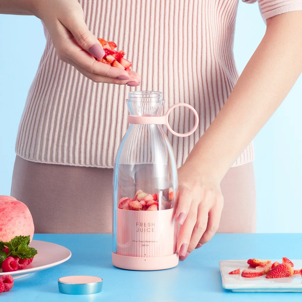 Portable Blender, Personal Size Electric USB Juicer Cup, Fruit, Smoothie, Baby Food Mixing Machine with Updated 4 Blades, Superb
Portable Blender, Personal Size Electric USB Juicer Cup, Fruit, Smoothie, Baby Food Mixing Machine with Updated 4 Blades, Superb