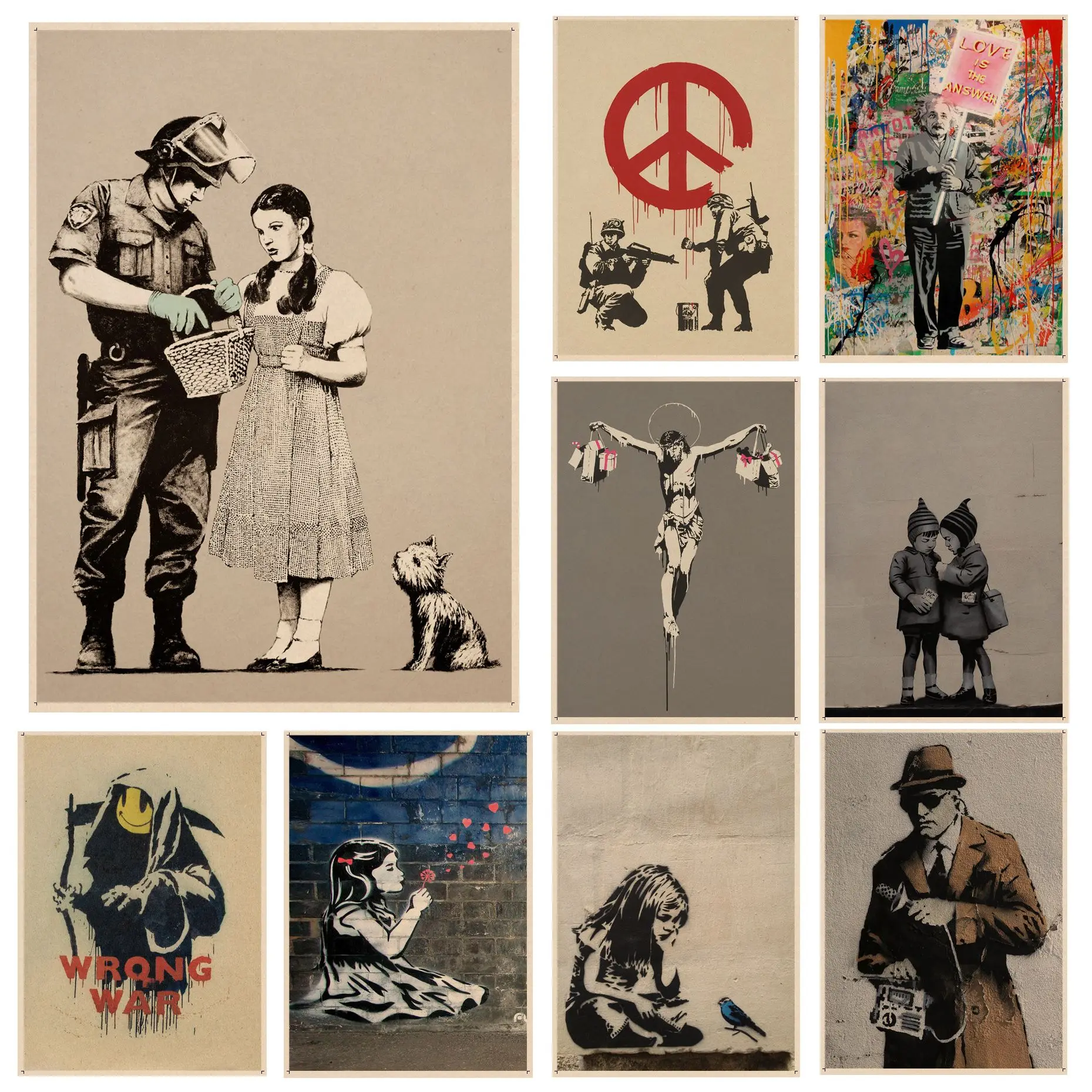 Banksy graffiti Good Quality Prints and Posters For Living Room Bar Decoration Aesthetic Art Wall Painting
Banksy graffiti Good Quality Prints and Posters For Living Room Bar Decoration Aesthetic Art Wall Painting