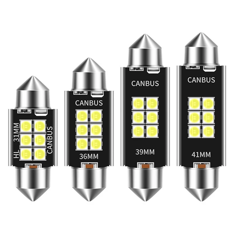 4Pcs 3030 Chip Festoon Reading Light 6SMD 31/36/39/41mm Auto Interior Dome Lamp
4Pcs 3030 Chip Festoon Reading Light 6SMD 31/36/39/41mm Auto Interior Dome Lamp