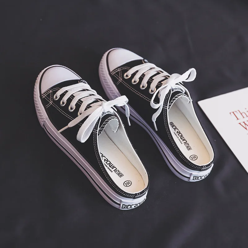 Half slippers women's 2022 lazy fashion shoes summer new Korean version heel less vulcanized shoes flat canvas shoes
Half slippers women's 2022 lazy fashion shoes summer new Korean version heel less vulcanized shoes flat canvas shoes