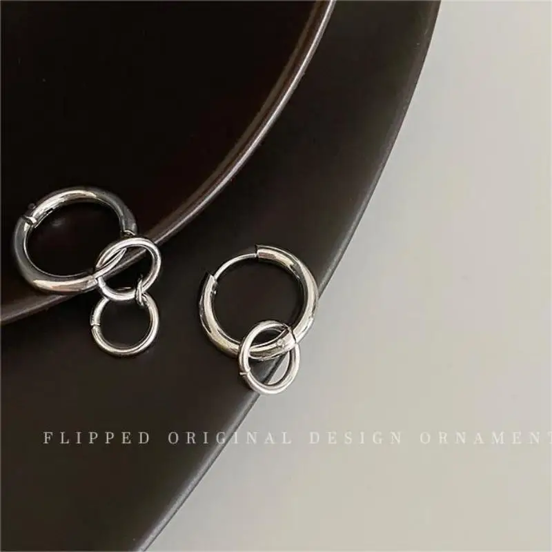 

Classic Minimalist Drop Earrings For Women Vintage Asymmetric Circle Pendant Earring Office Party Punk Jewelry Gift 2023 Fashion