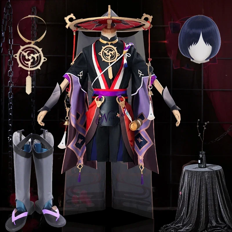 Парик из аниме Game Impact Has Shoes костюм для косплея Хэллоуина Genshin Scaramouche