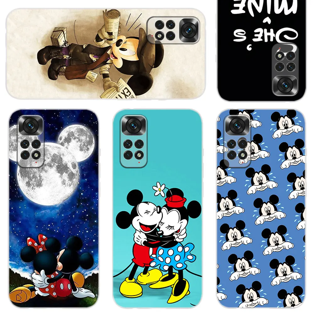 

Silicone Soft Case For Xiaomi Redmi Note 11 10 Lite 9 8 7 6 5 Pro Max 10S 9S 8T 9T Coque 4G 5G Cover Mickey Minnie Mouse Disney