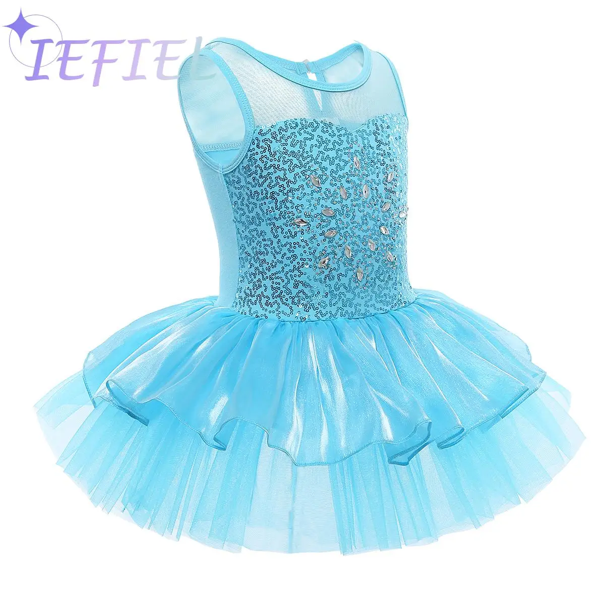 Girls Sleeveless Sequins Ballet Dance Gymnastics Leotard Dress Child Dancing Party Ball Gown Tutu Skirt
Girls Sleeveless Sequins Ballet Dance Gymnastics Leotard Dress Child Dancing Party Ball Gown Tutu Skirt