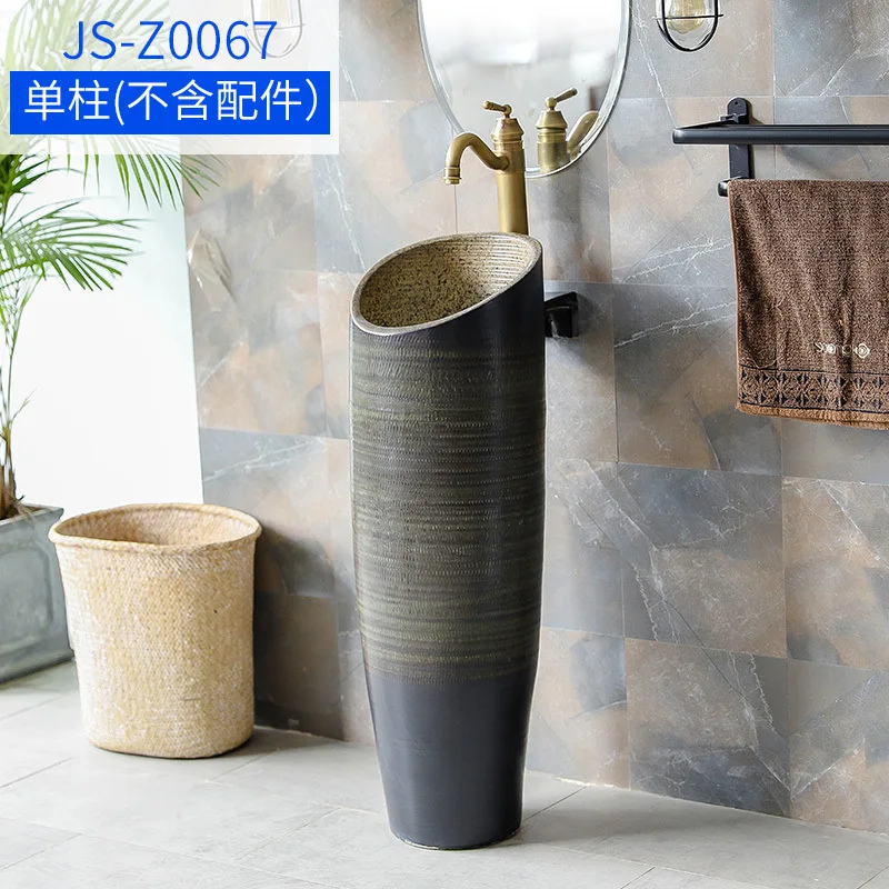Wash Basin Simple Creative Outdoor Household Balcony Floor-Standing Art Integrated Column Basin Bathroom Inter-Platform Basin
Wash Basin Simple Creative Outdoor Household Balcony Floor-Standing Art Integrated Column Basin Bathroom Inter-Platform Basin