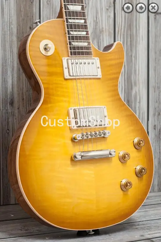1959 Traditional Standard Honey Burst Honeyburst Flame Maple Top Electric Guitar, Mahogany Body, Little Pin ABR-1 Bridge,
1959 Traditional Standard Honey Burst Honeyburst Flame Maple Top Electric Guitar, Mahogany Body, Little Pin ABR-1 Bridge,