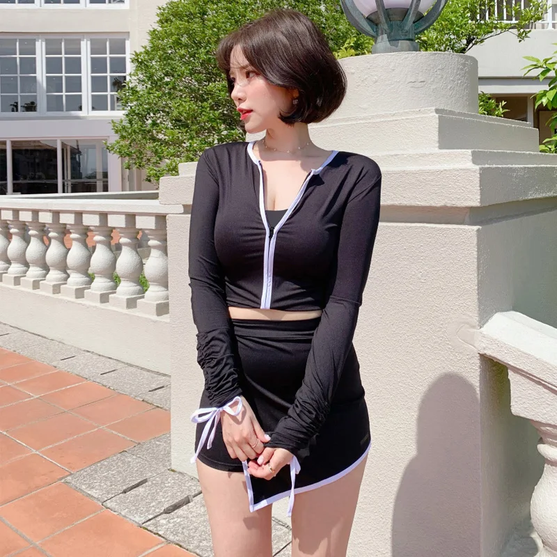 Women Swimsuit 3 Pieces Summer Swimwear Long Sleeves Push Up Black Bathing SUit Zipper 2023 New Tankini St Surfing Suit Rash
Women Swimsuit 3 Pieces Summer Swimwear Long Sleeves Push Up Black Bathing SUit Zipper 2023 New Tankini St Surfing Suit Rash