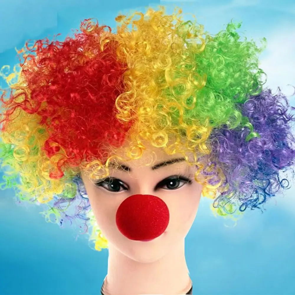 Sponge Clown Cosplay Wig Party Cloth Accessories Wavy Curly Hair Hair Sponge Nose Set Clown Cosplay Accessories Red Sponge Nose
Sponge Clown Cosplay Wig Party Cloth Accessories Wavy Curly Hair Hair Sponge Nose Set Clown Cosplay Accessories Red Sponge Nose